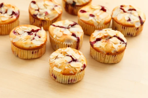 Muffins with almond and blueberries — Stock Photo, Image