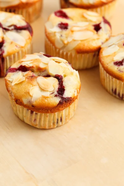 Muffin con mandorle e mirtilli — Foto Stock