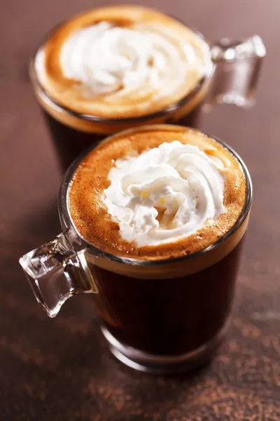 Koffie met slagroom — Stockfoto