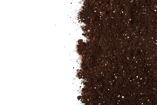 Soil on the white — Stock Photo, Image
