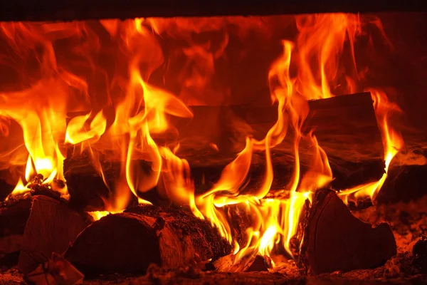 Şöminede Ateş — Stok fotoğraf
