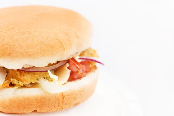 Chicken burger with vegetables — Stock Photo, Image