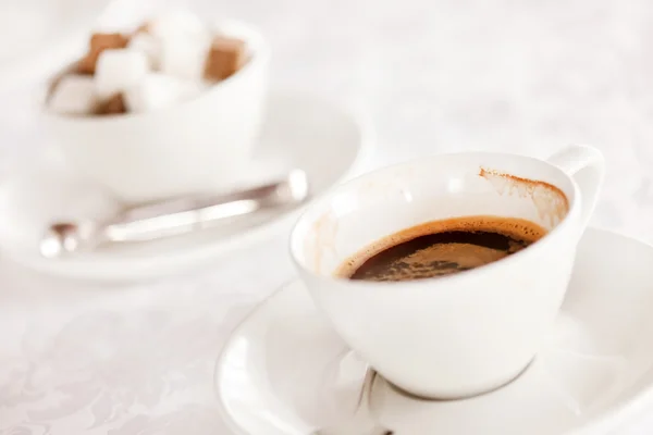 Káva s cukrem — Stock fotografie