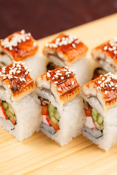 Sushi com enguia — Fotografia de Stock