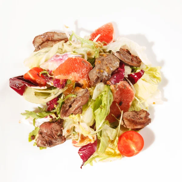 Salad with beef and grapefruit — Stock Photo, Image