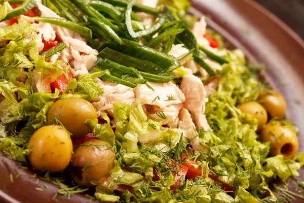 Salad with chicken — Stock Photo, Image