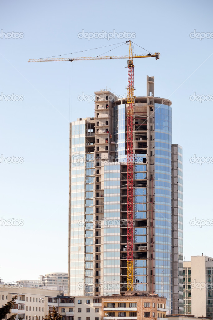 Tall building under construction