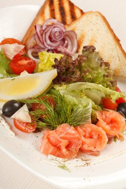 somon ile lezzetli meze