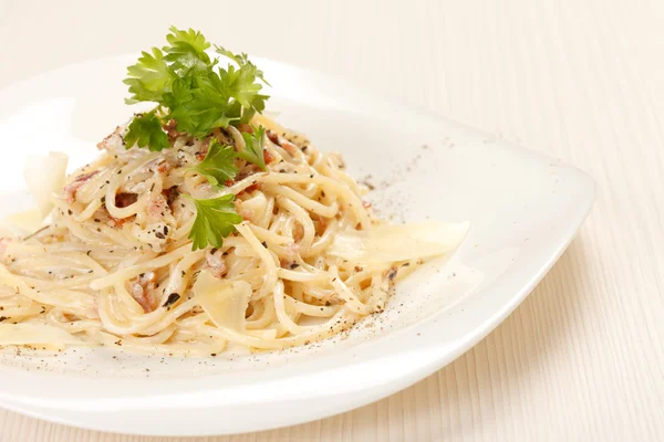 Espaguetis carbonara — Foto de Stock