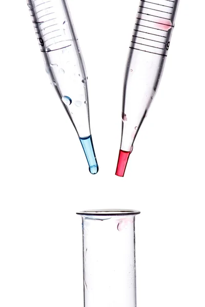 Test tubes and dropper — Stock Photo, Image