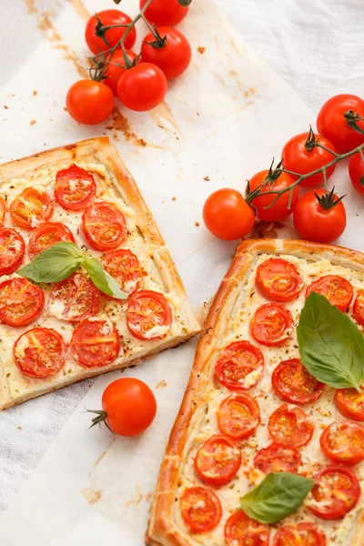 Quiche mit Tomaten und Ricotta — Stockfoto