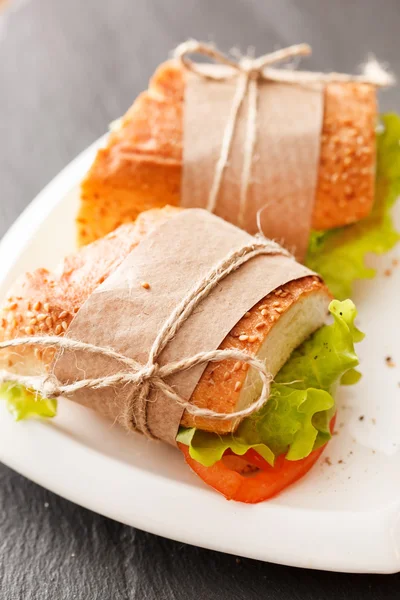 Panino fresco e gustoso — Foto Stock