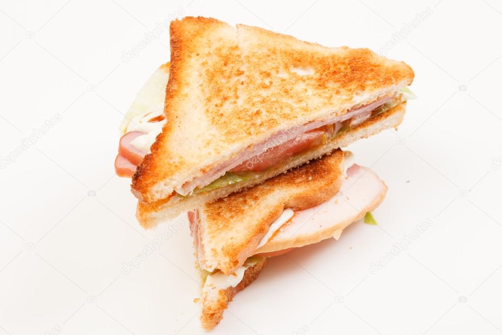 sandwiches with ham and cheese