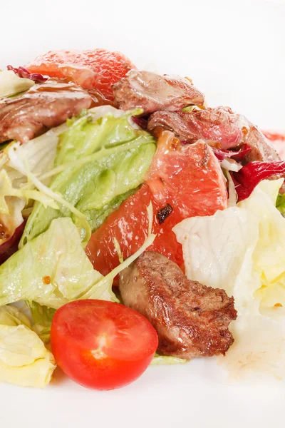 Salad with beef and grapefruit — Stock Photo, Image