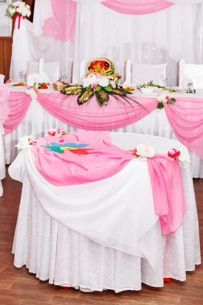 Ślub tabela ustawienia — Zdjęcie stockowe