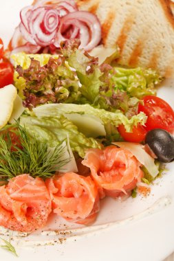 somon ile lezzetli meze