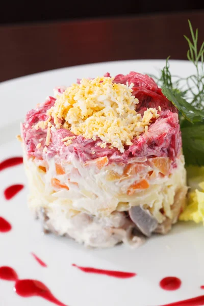 Russian herring salad — Stock Photo, Image