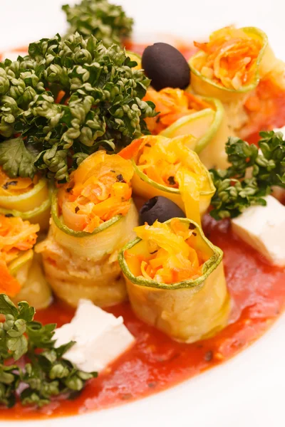 Rotoli di zucchine — Foto Stock