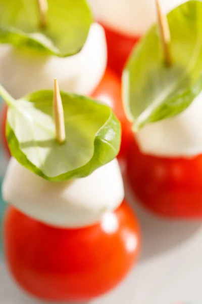 Tomaten und Mozzarella — Stockfoto