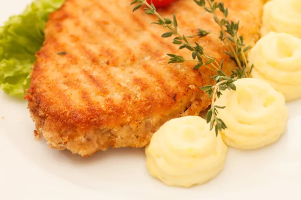 Steak with potatoes — Stock Photo, Image