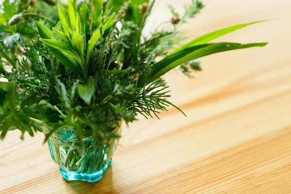 Summer grass in a glass — Stock Photo, Image