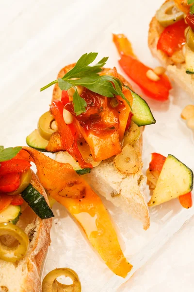 Tostadas con verduras — Foto de Stock