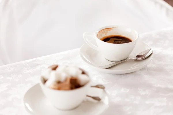 Káva s cukrem — Stock fotografie