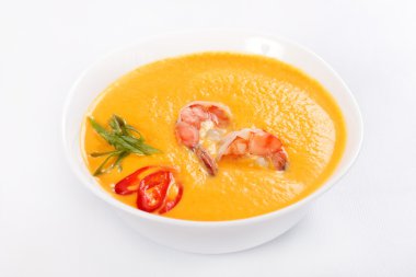 Balkabağı çorbası.