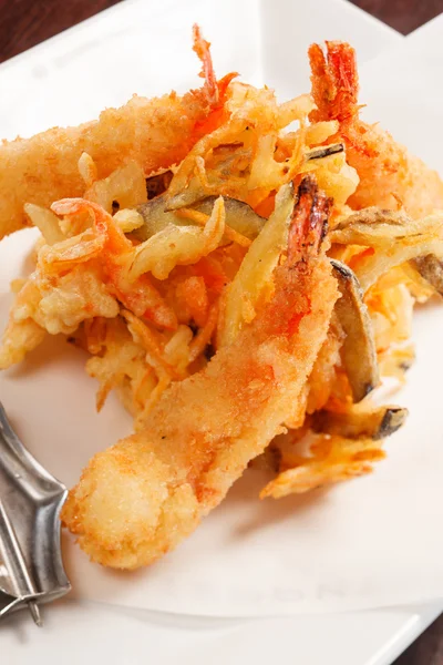 Japanese Cuisine - Tempura Shrimps — Stock Photo, Image