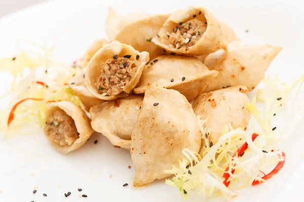 Stekt kött dumplings — Stockfoto