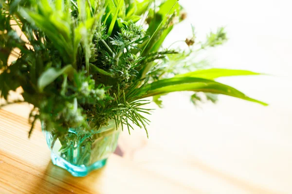 Summer grass in a glass — Stock Photo, Image