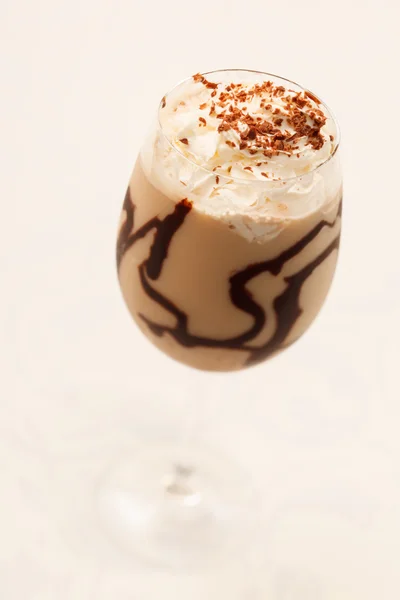 Cold fresh ice coffee with chocolate — Stock Photo, Image