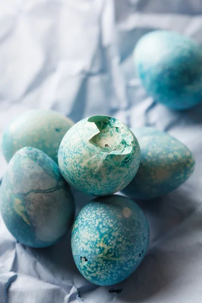 Ovos de Páscoa azuis — Fotografia de Stock