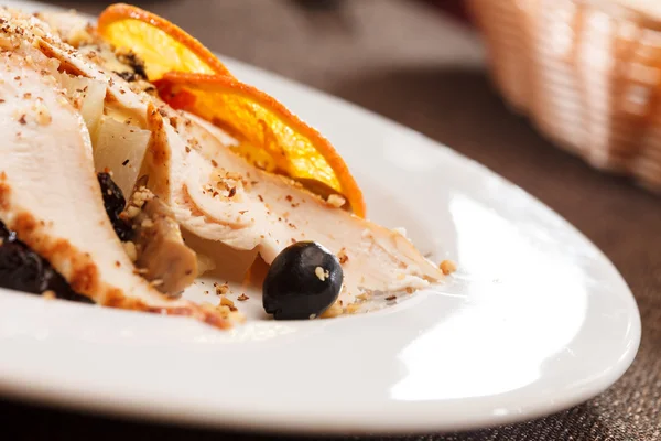 Salade met oranje en kip — Stockfoto