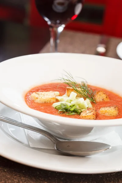 Gazpacho-Suppe — Stockfoto