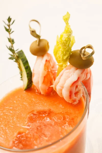 Sopa de tomate frio espanhol — Fotografia de Stock