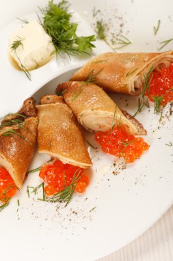 havyar ile Pancakes