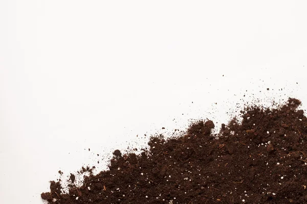 Soil on the white — Stock Photo, Image