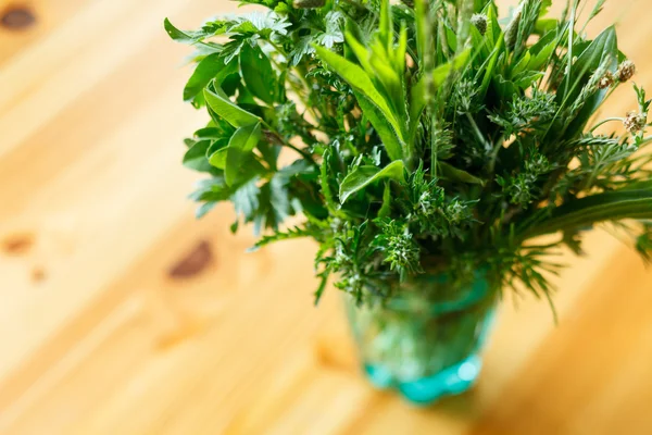 Summer grass in a glass — Stock Photo, Image