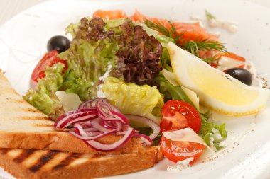 somon ile lezzetli meze