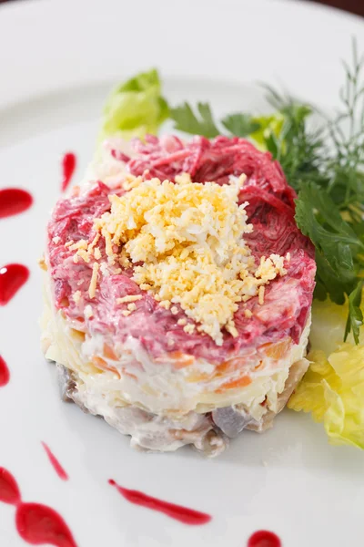 Russian herring salad — Stock Photo, Image