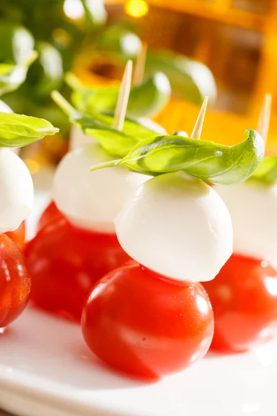 Tomaten und Mozzarella — Stockfoto