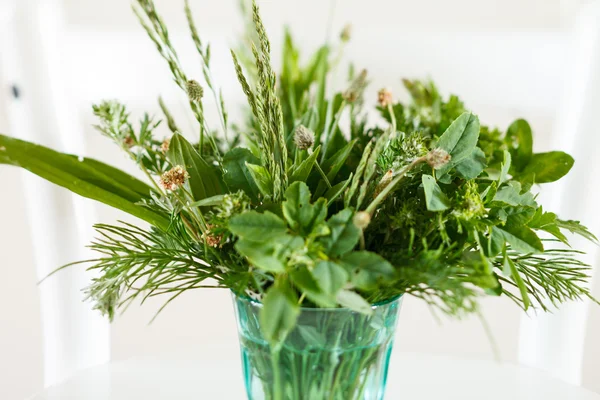 Summer grass in a glass — Stock Photo, Image