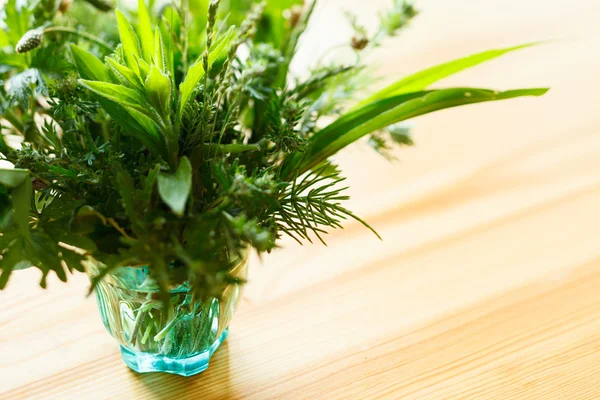 Summer grass in a glass — Stock Photo, Image