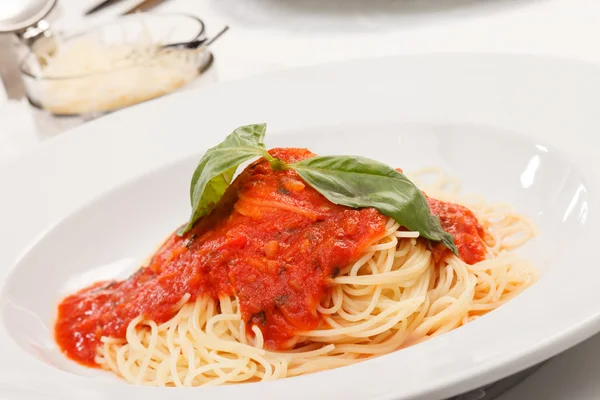 Pasta met saus — Stockfoto