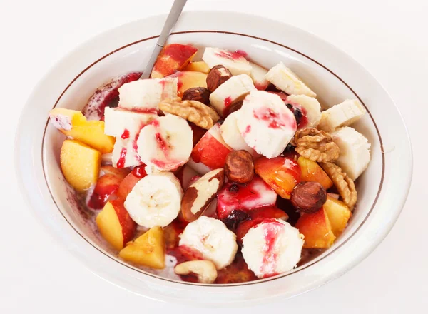 Fresh muesli with fruits — Stock Photo, Image