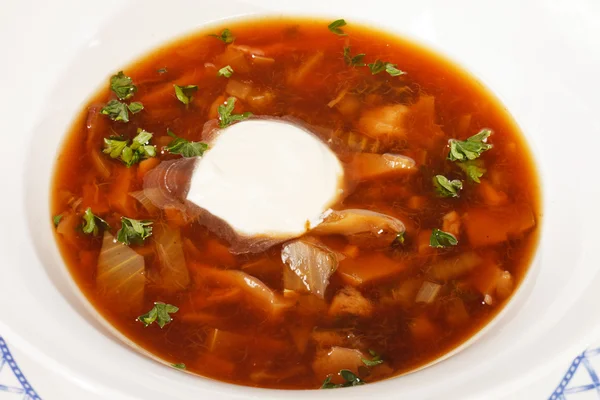 Мясной суп — стоковое фото