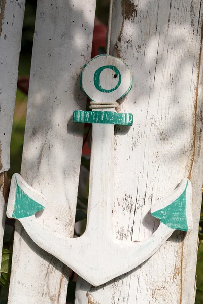 Wooden anchor — Stock Photo, Image