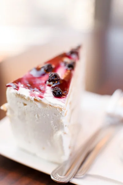 Tarta de queso con arándanos — Foto de Stock