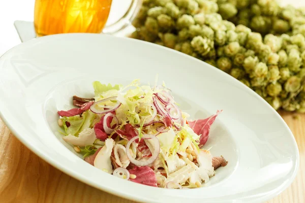 Salad with chicken — Stock Photo, Image